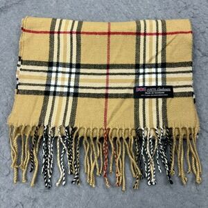 Scottish‎ Unisex Scarf 100% Cashmere Soft Multi Plaid 12 x 68" Made In Scotland